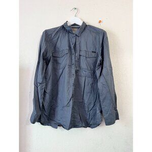 5.11 Tactical Women Long-Sleeve Button-Up Shirt Charcoal Gray Casual Lightweight